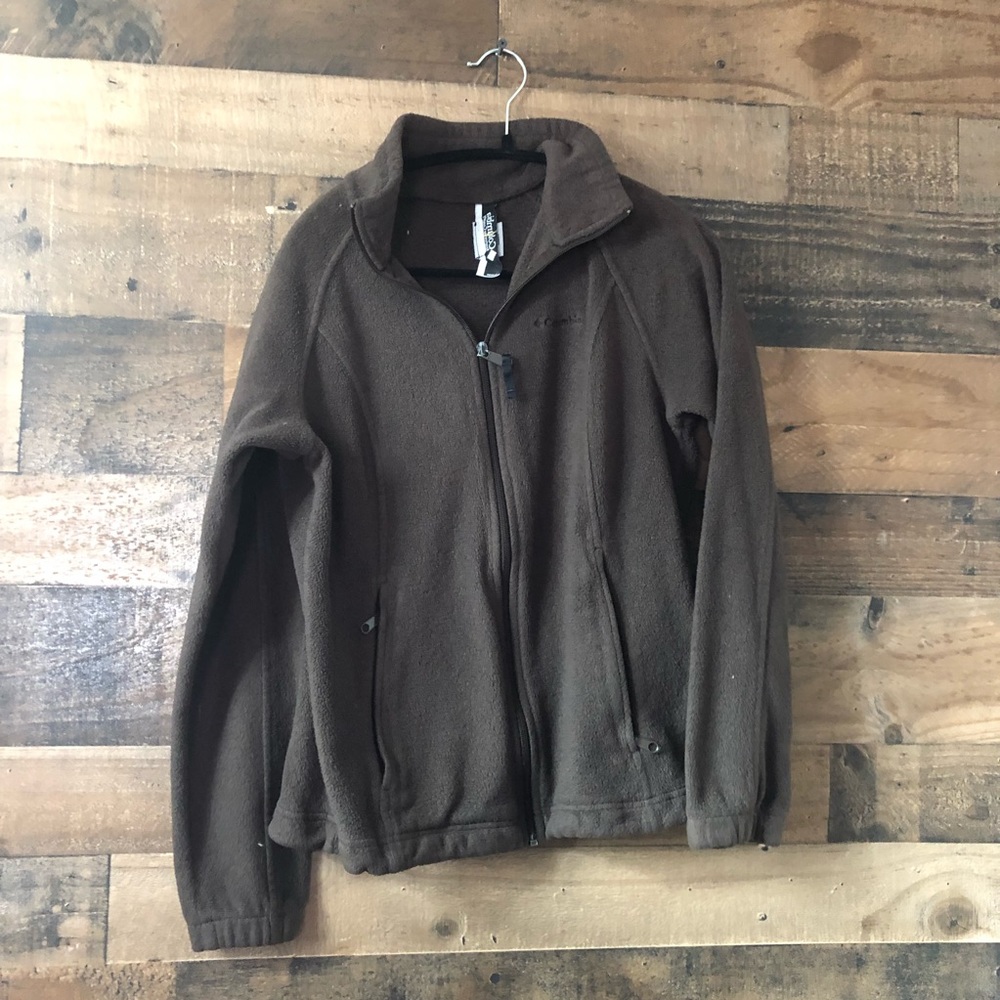 Columbia Brown Utility Jacket with Stand-Up Collar